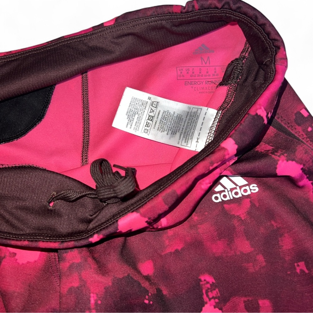 Adidas ClimaCool Women's Pink Abstract Energy Running Leggings - Picture 5 of 6